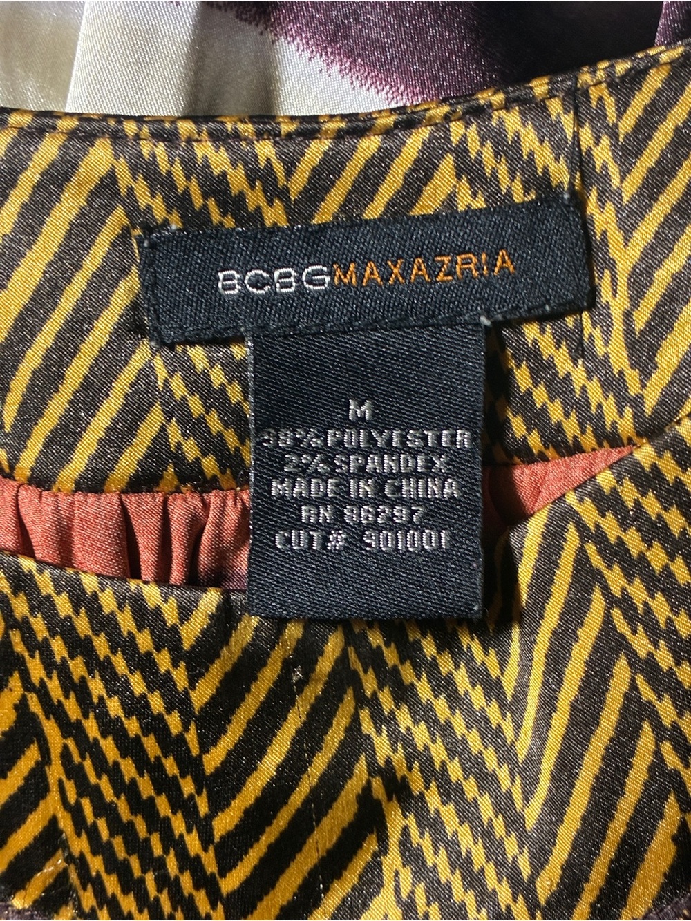 BCBGMAXAZRIA Boho Striped Tank Dress with Chevron Trim - Size M - Picture 3 of 5